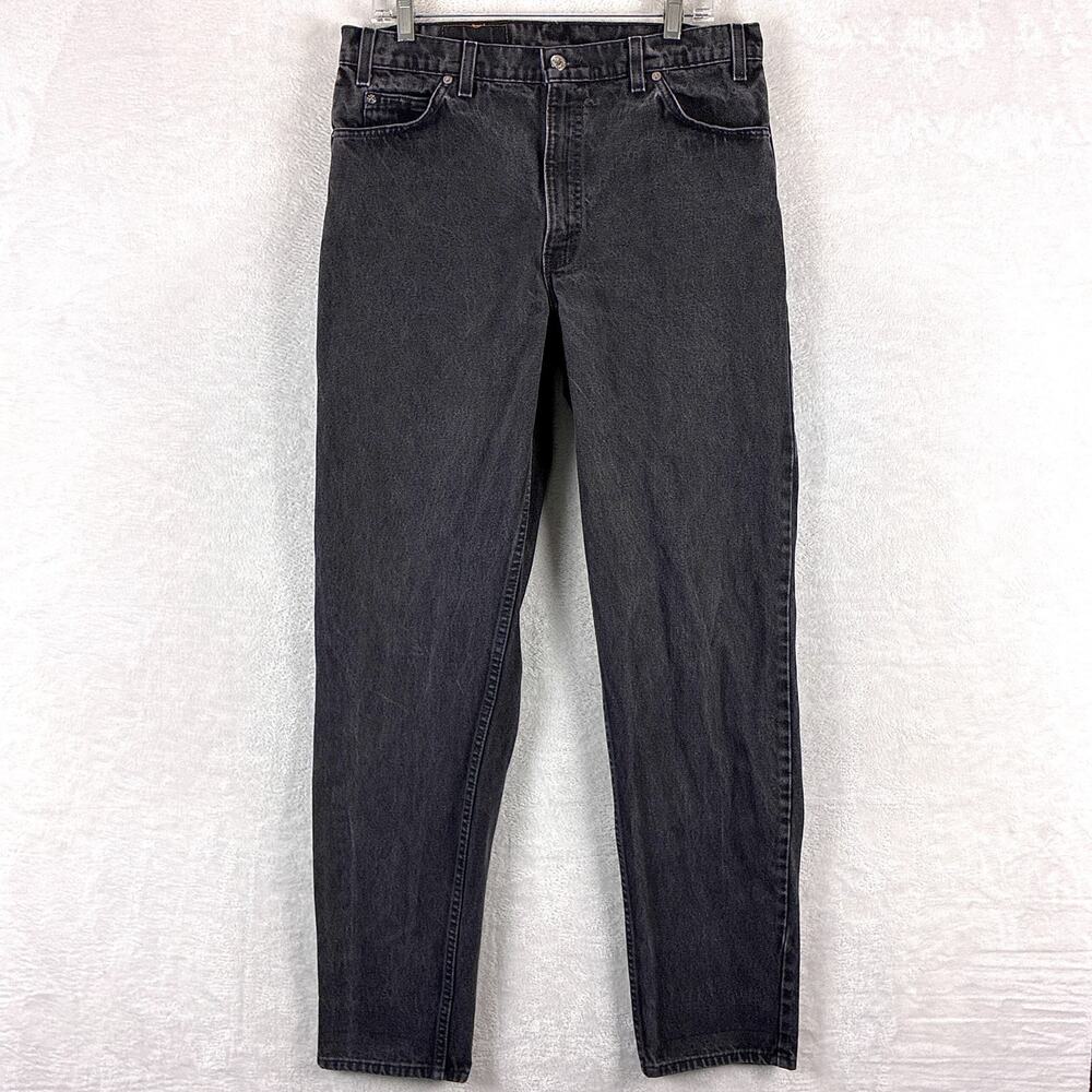 VTG Levis 550 Jeans Men 36x34 (34x34) Black Orange Tab Relaxed Tapered 90s USA